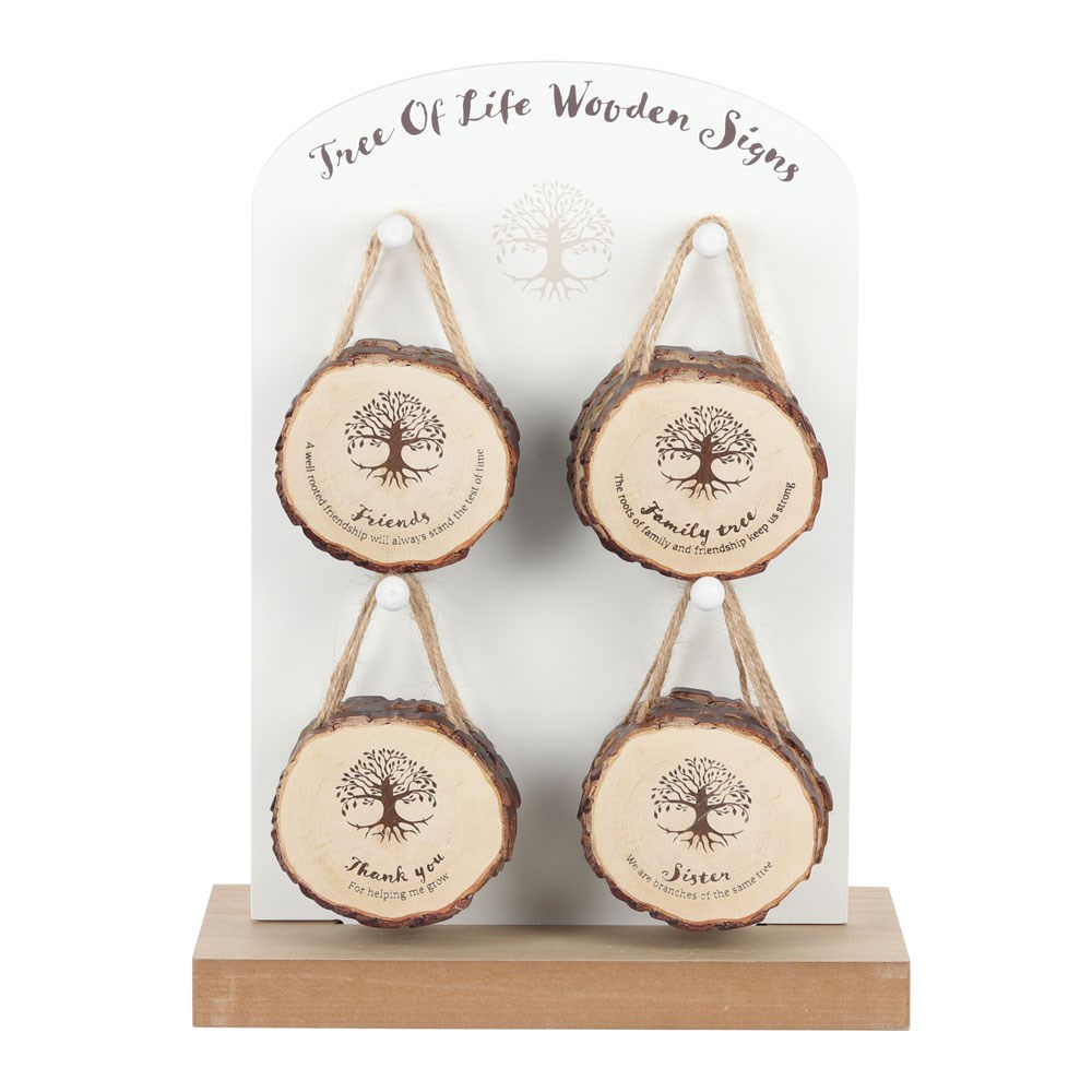 15008 24 Pc Tree of Life Wooden Hanging Set w/ display 15008 24 Pc Tree of Life Wooden Hanging Set w/ display