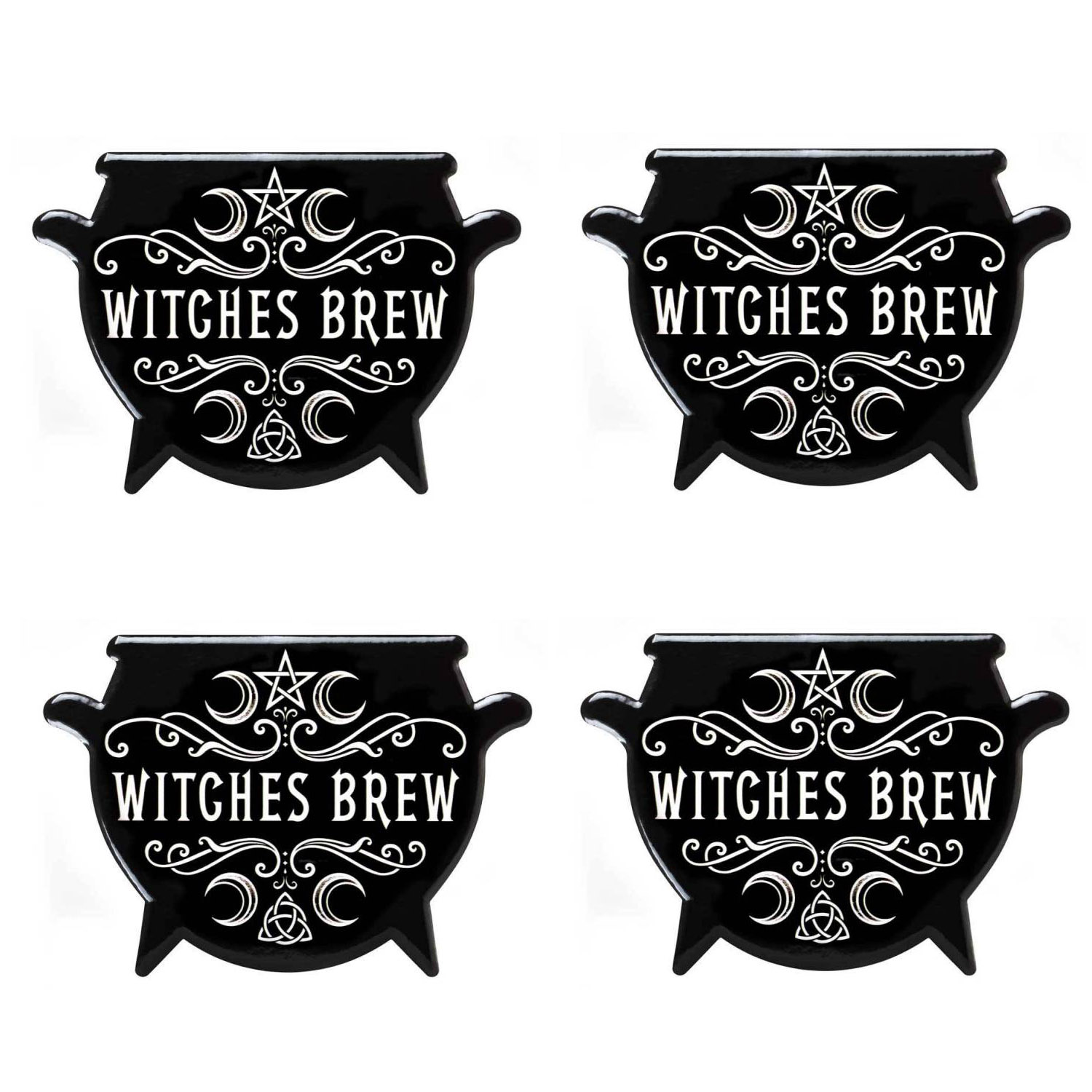 15164 Witches Brew Cauldron Coaster Set of 4