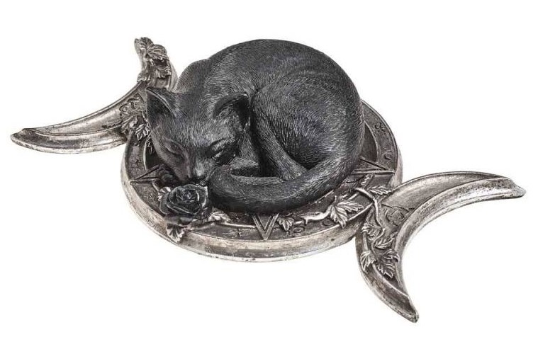 15194 Triple Moon Black Cat Ornament