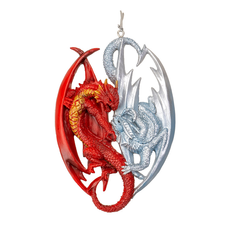15546 Fire and Ice Dragon Hanging Ornament