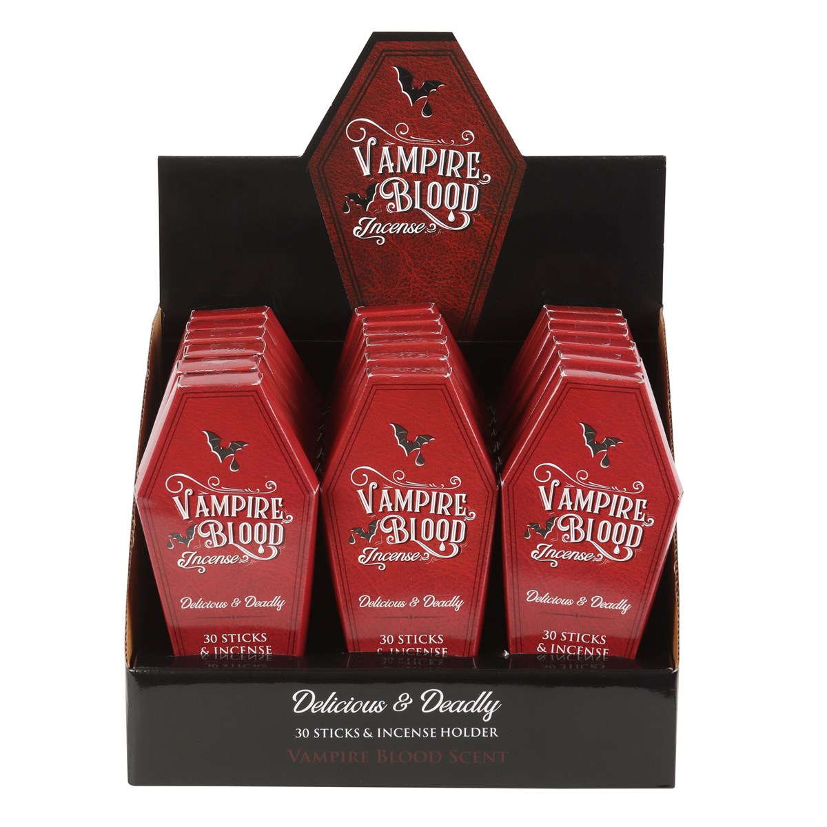 15819 18PC Vampire Blood Coffin Incense Display Pack 15819 18PC Vampire Blood Coffin Incense Display Pack