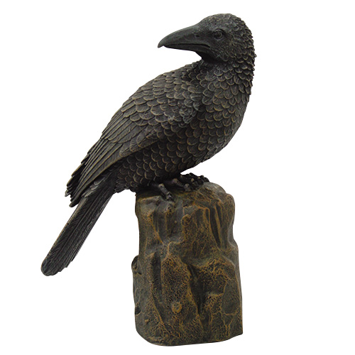 resin raven statue