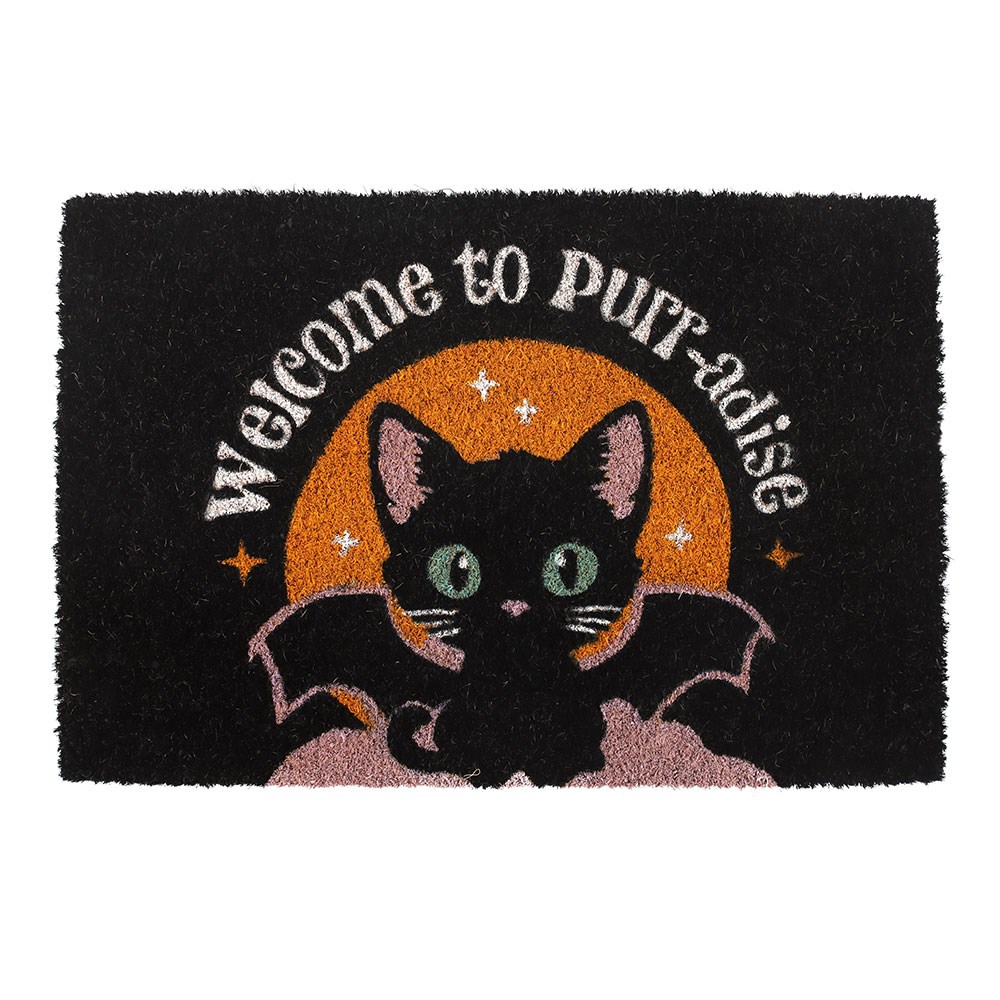 CU_21426 WELCOME TO PURR-ADISE CAT DOORMAT