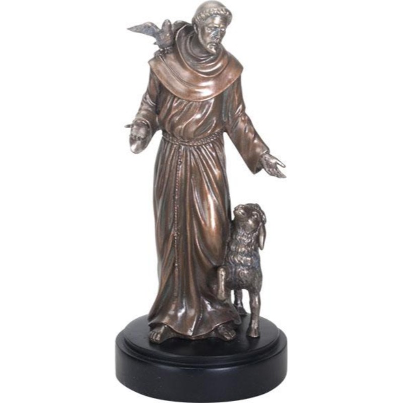 Saint Francis Bronze Religious Christian Catholic Statue 804112076744